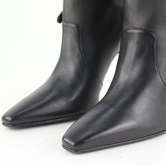 Off-White™ Size 40 Black Leather Ziptie Bootie - Picture 8 of 12